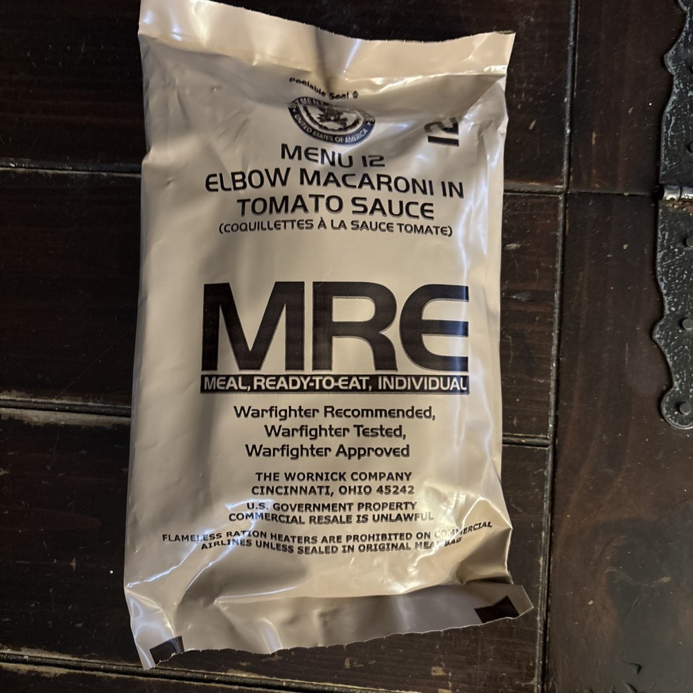 SEALED Military MRE MENU 12 Elbow Mac