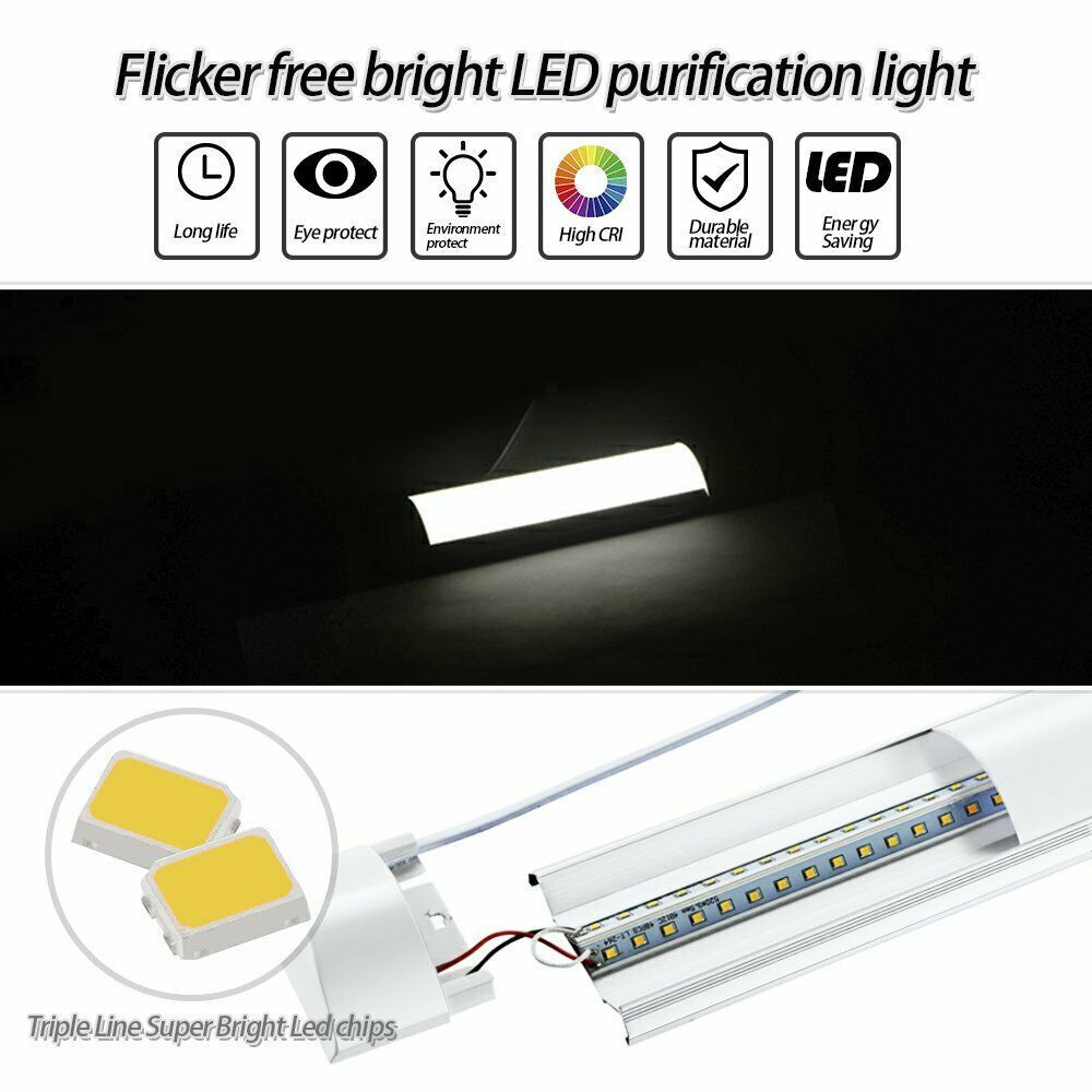 1FT 2FT 3FT 4FT LED Linear Batten Tube Light Bar Wall/Ceiling Mount Lamp Fixture