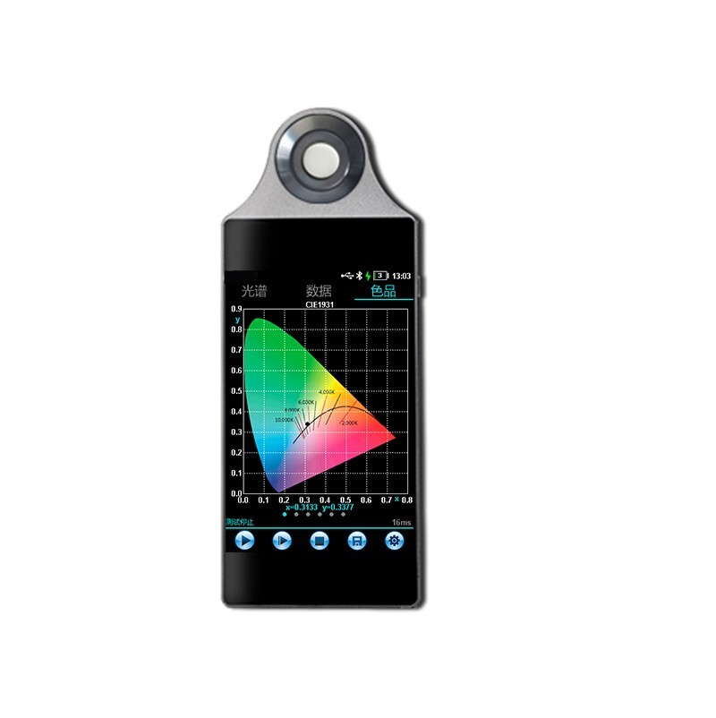 Spectral Illuminance Meter Light Spectrometer with Type-C Interface Touch Screen