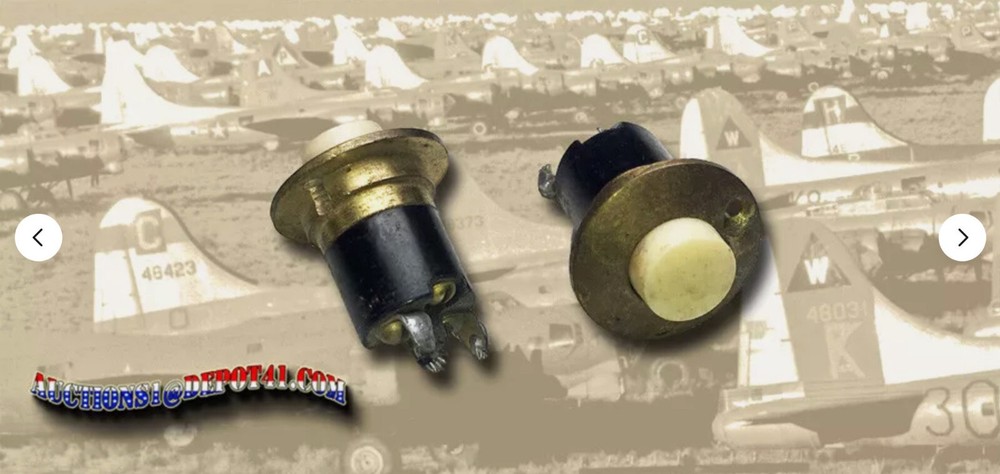 B-17 Flying Fortress Bomber CONTROL WHEEL MIC SWITCH Instrument Panel Rat Rod