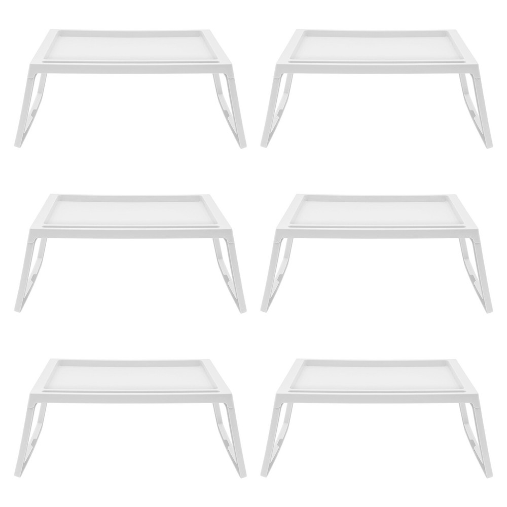 6pcs Laptop Table Stand Lap Tray Sofa Bed Notebook Computer Foldable Lap PP Desk