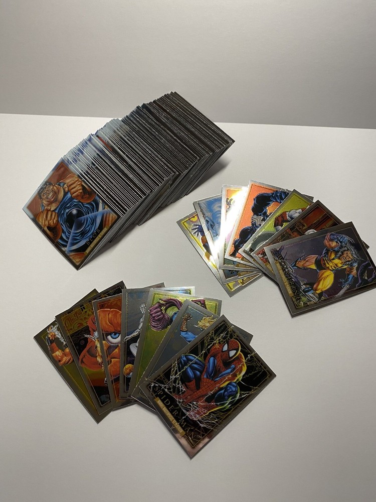 2024 Marvel Masterpieces ‘92 Platinum Complete 100 Card Base Set + 2 Errors