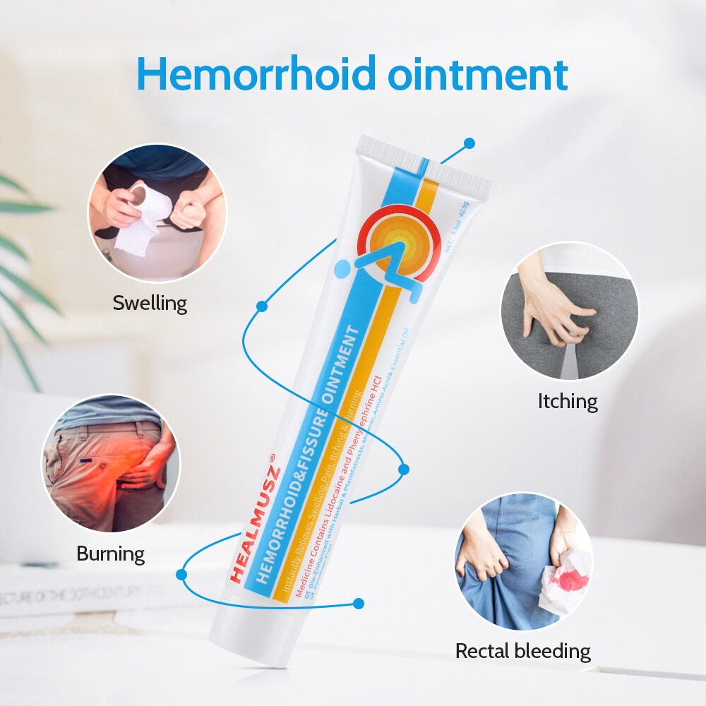Hemorrhoids Remove Ointment Herbal Cream Relief Piles Pain Reduce Itching 42.5g