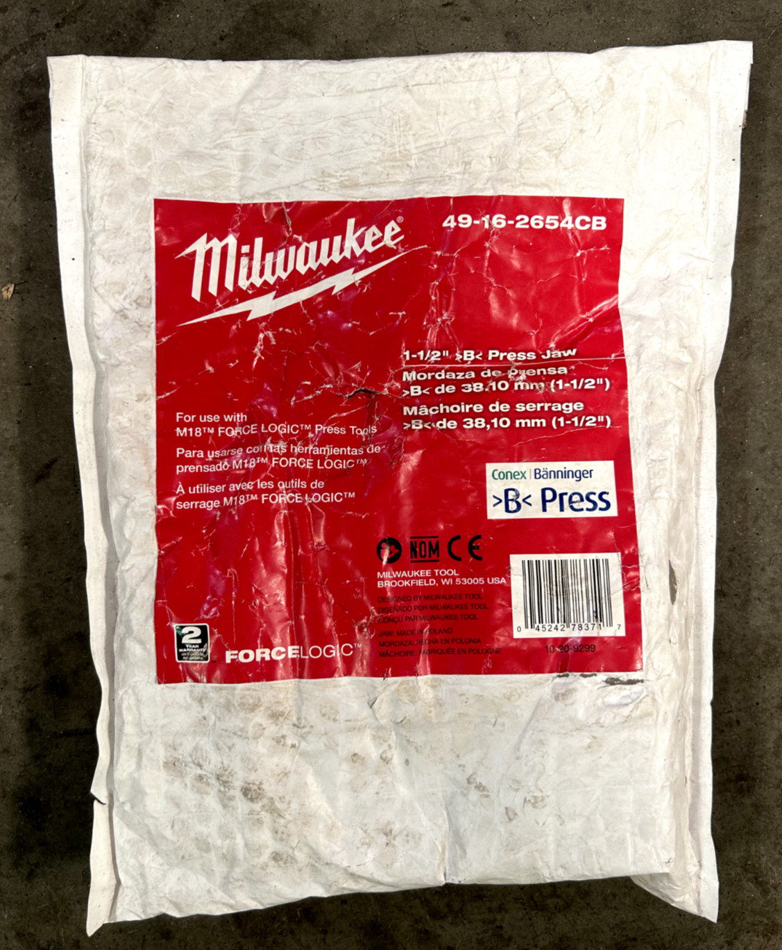 Milwaukee 49-16-2654CB   1-1/2" B Press Jaw