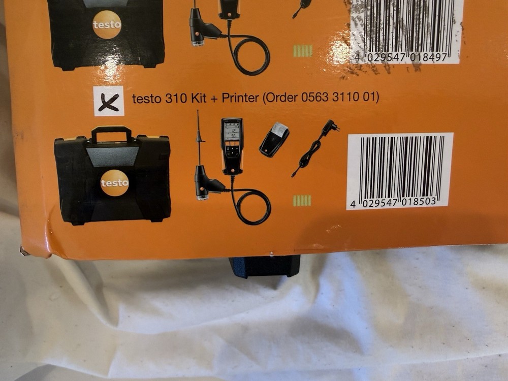 Testo 310 Combustion Analyzer Kit With Printer 0563 3110 01