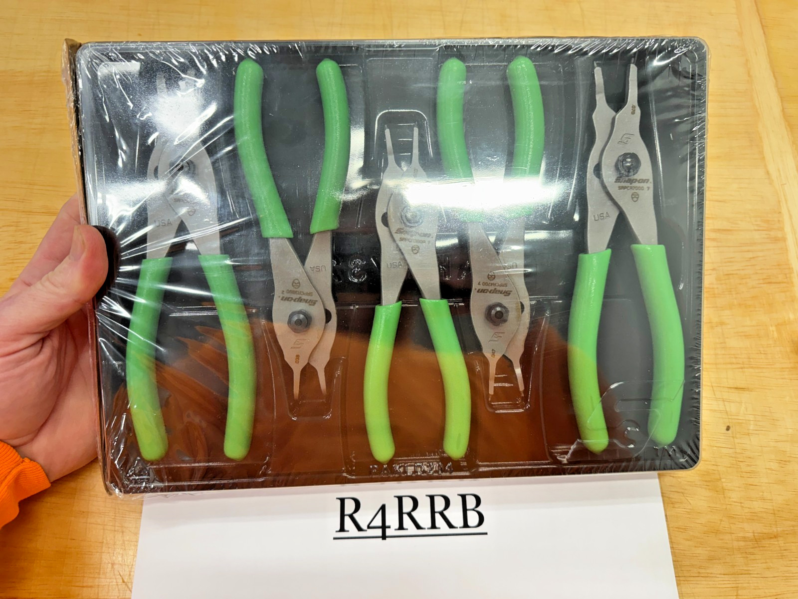 Snap-on Tools USA NEW GREEN 5pc Quick Release Snap Ring Pliers Set SRPCR105G