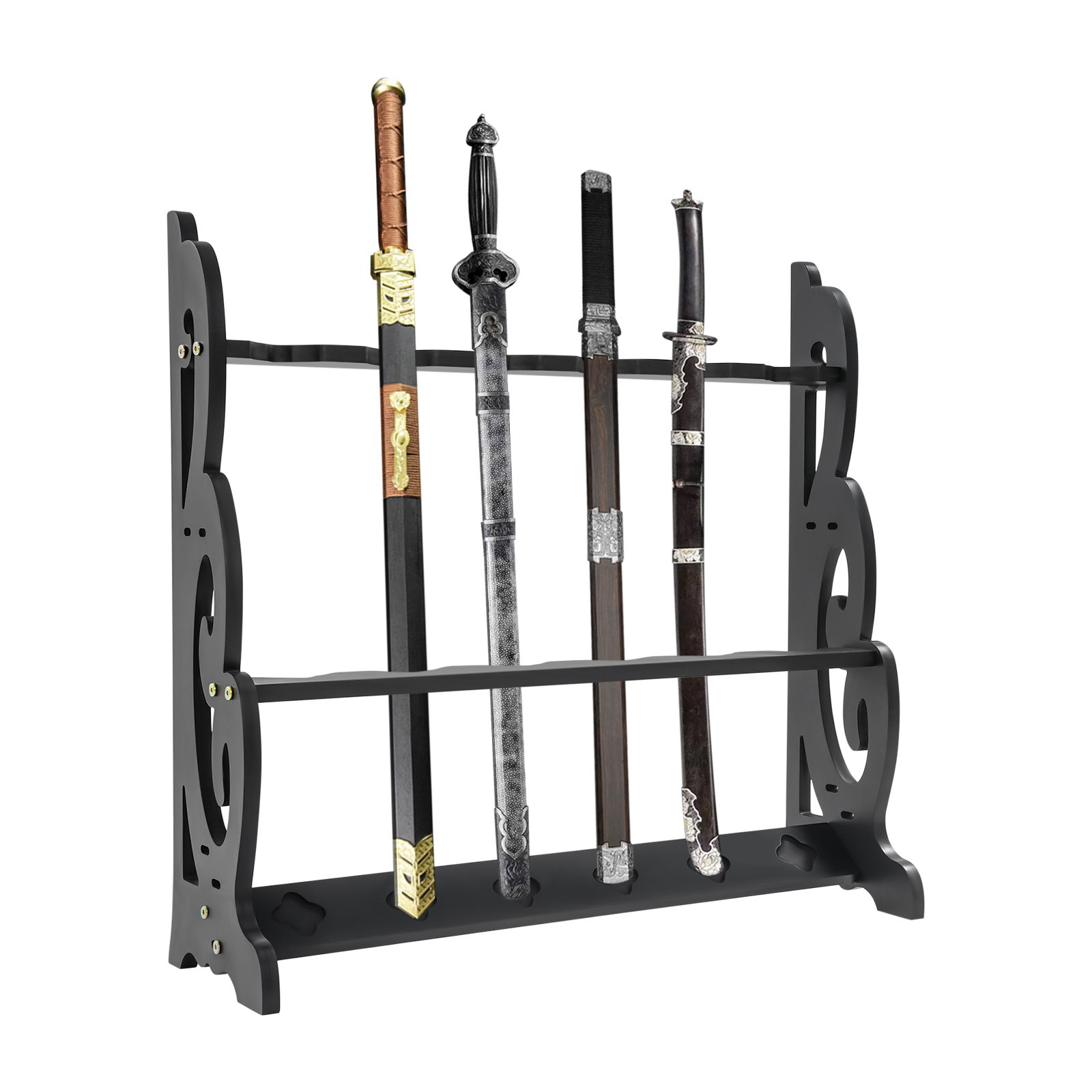 6 Hole Vertical Sword Sword Display Stand Adjustable Large Floor Sword Holder