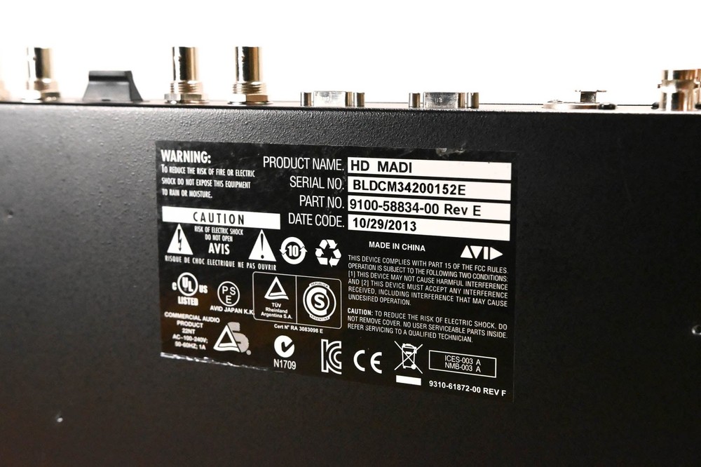 AVID HD MADI Interface for Pro Tools HD CG01ZU0