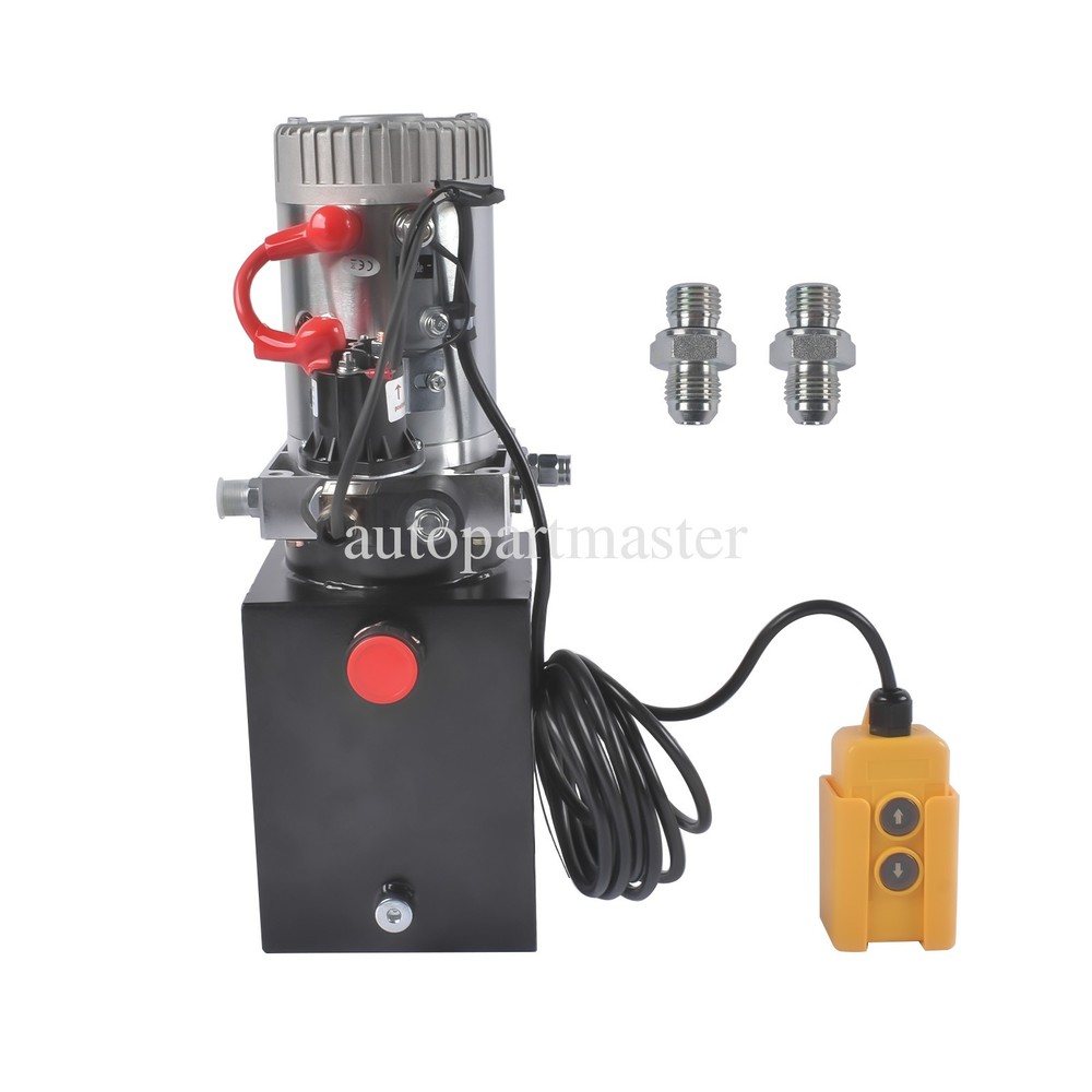 NEW 4 Quart Single Acting Hydraulic Pump for Dump Trailers 12 V Quick Lifting