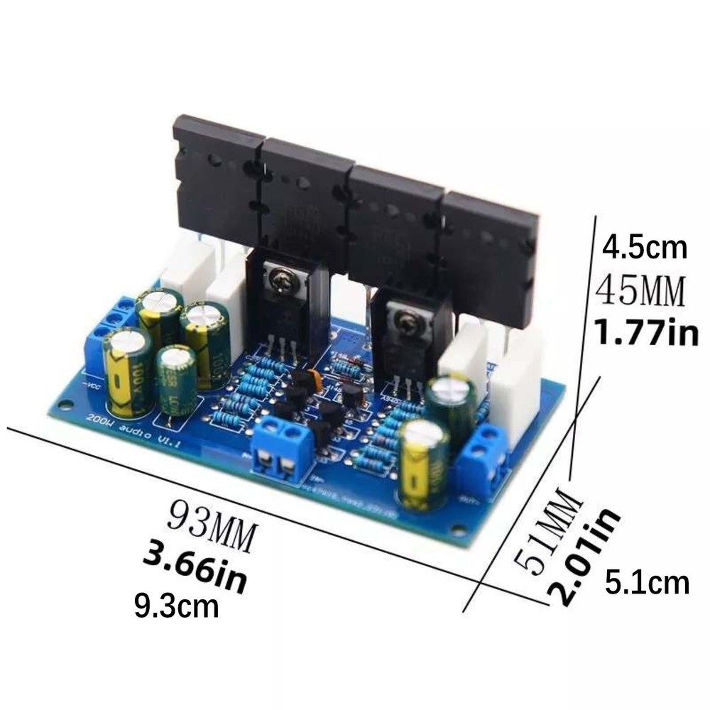 1 PC DC 35-60V 200W Mono Power Amplifier Board HiFi PCB Audio Amp Module Part