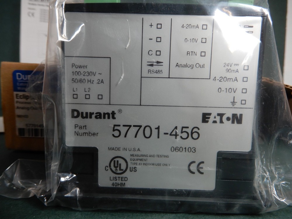 Eaton Durant 5771-456 Eclipse Series Process Panel Meter NOS