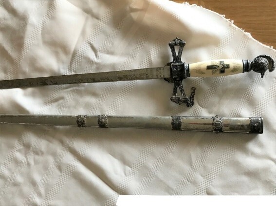 FRATERNAL LODGE SWORD & SCABBARD CIRCA 1870'S