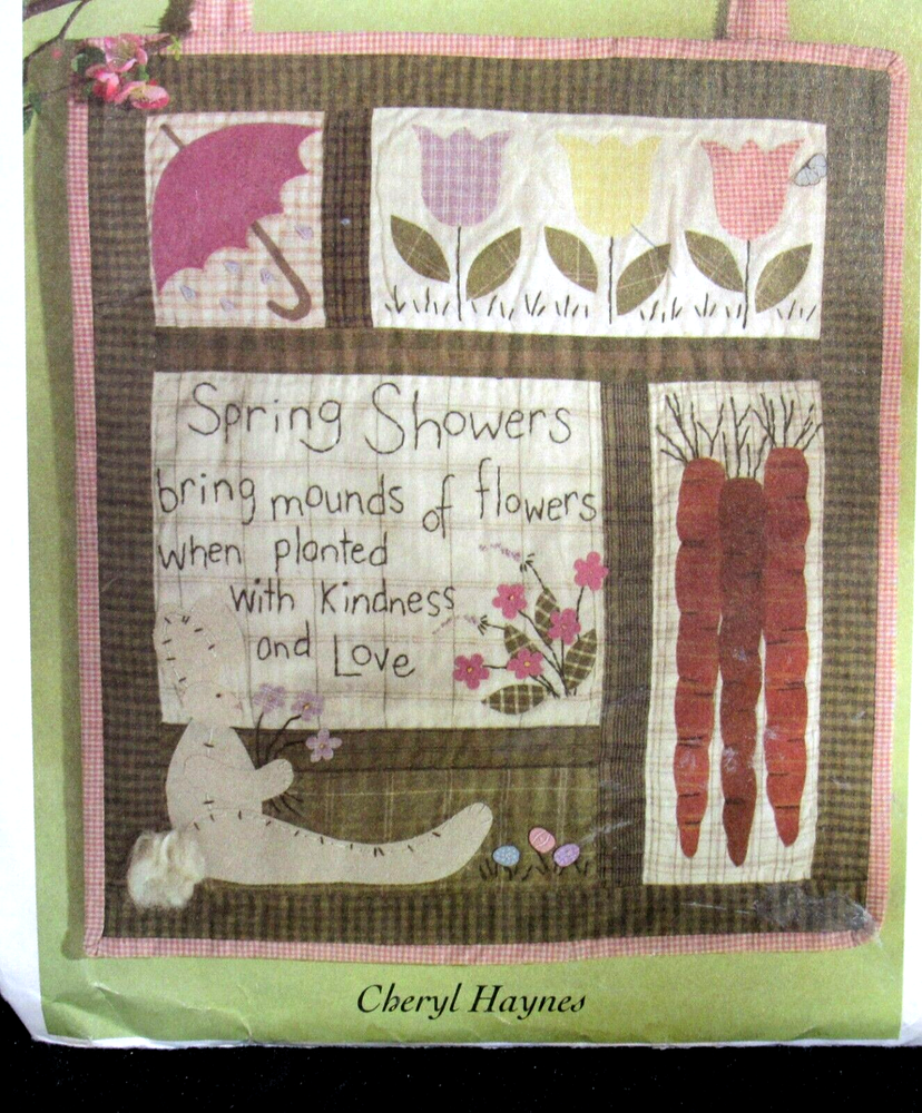 Applique Quilted Wall Hanging Spring Tulips Pattern McCalls 5077 Uncut