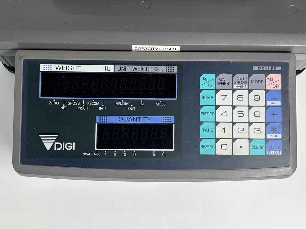 DIGI DC-190 Digital Counting Scale 2.5lb With 50LB. Auxiliary Platform