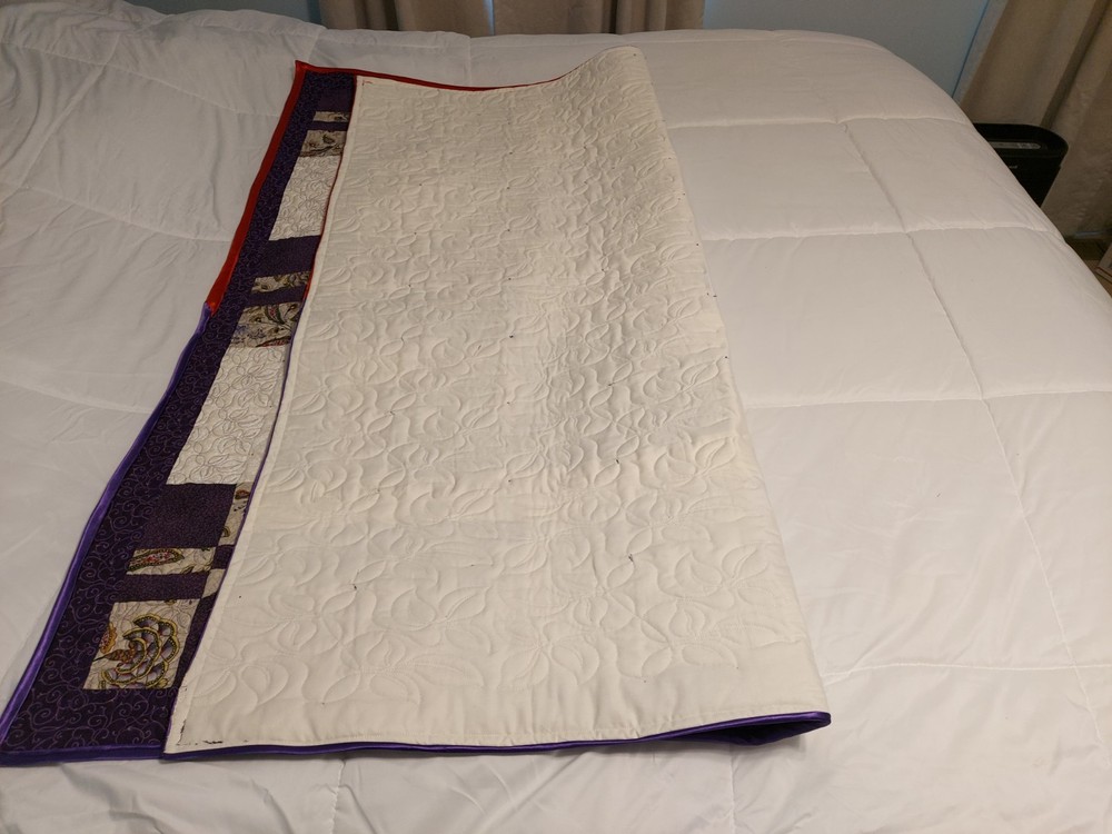 Handmade quilted wall hanging / lap blanket - 55 x 53