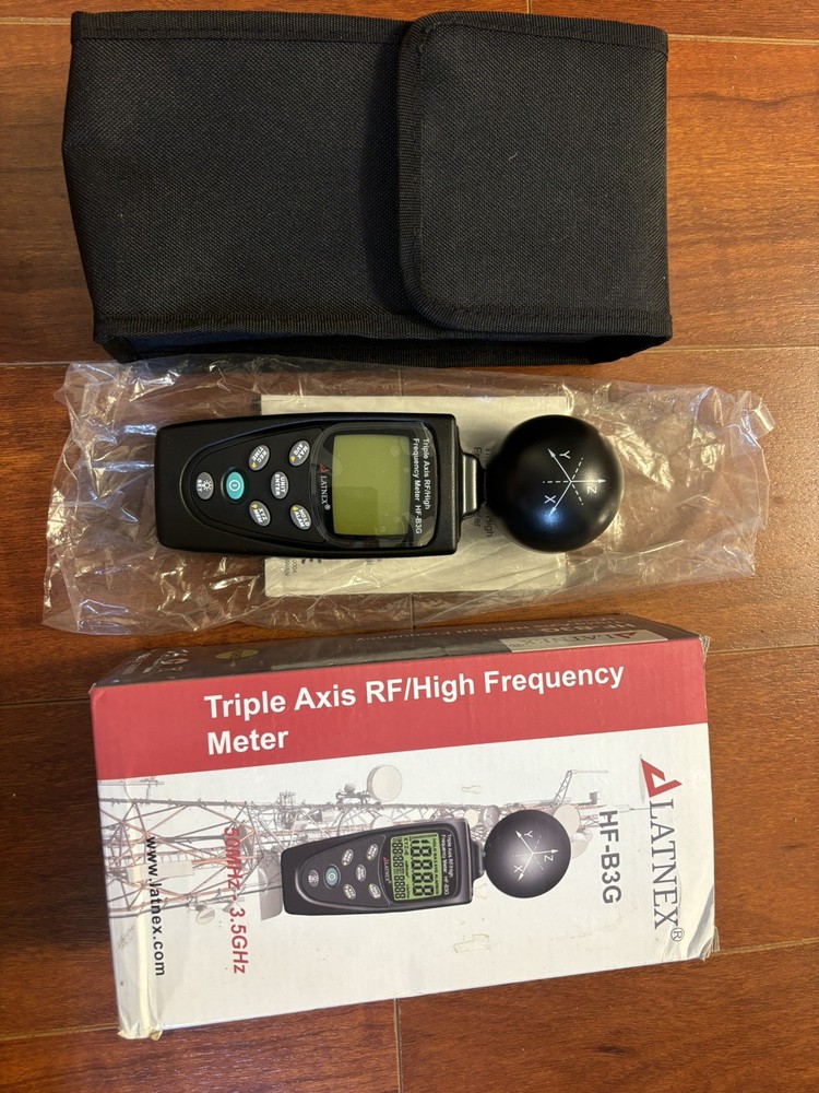 EMF Meter HF-B3G Triple Axis HF RF Analyzer and Detector Calibrated Measuring...