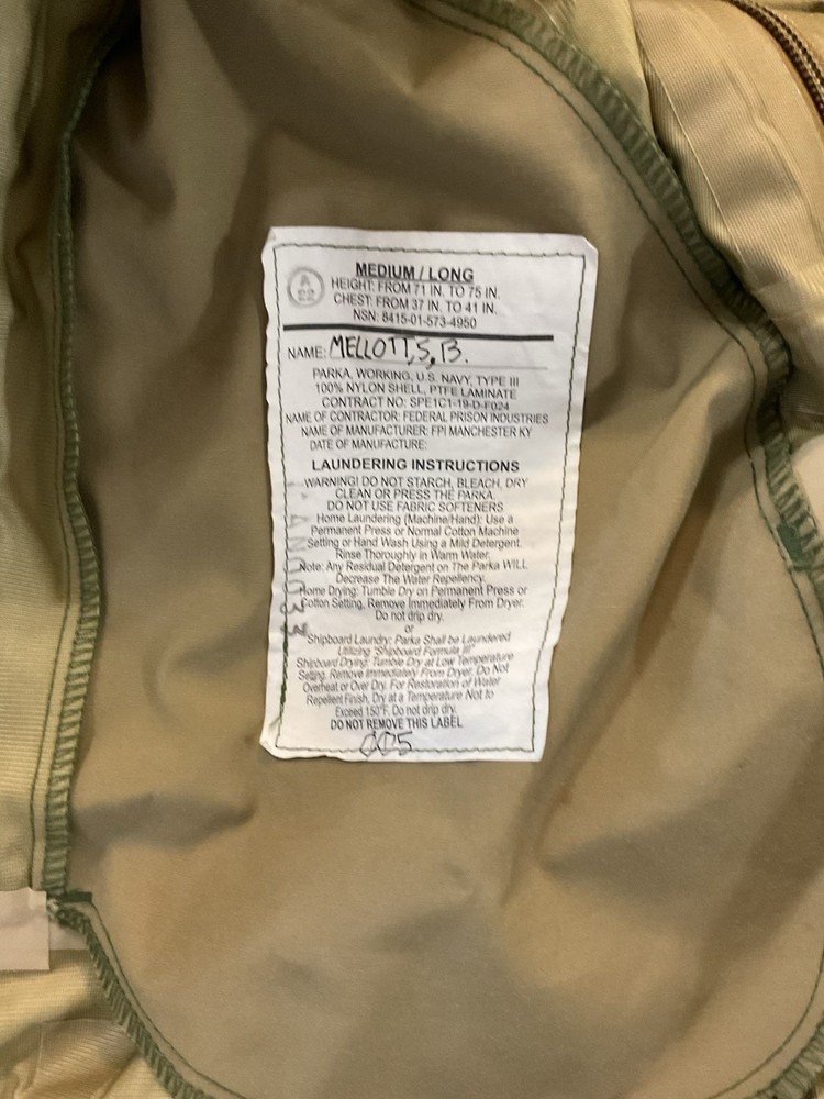 NWU Type III Parka Medium Long