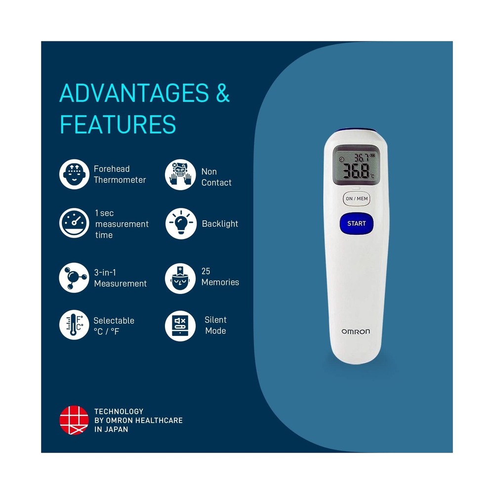 Omron Mc-720 Non-Contact Forehead Thermometer