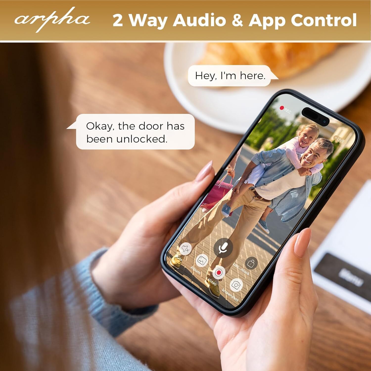 Smart Door Lock＆6 in 1 Video Camera+Doorbell+Fingerprint Keyless Entry Door Lock