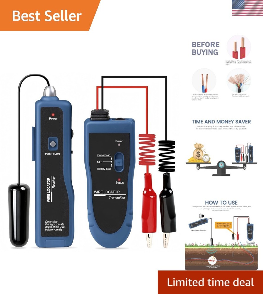 Effortless Electrical Wire Location: Rechargeable Tester with 2000 Feet Range