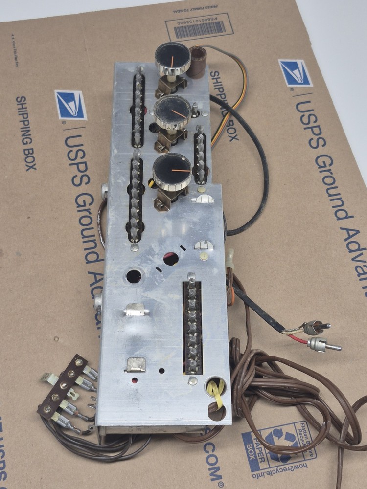 Vintage Amplifier Chassis With Knobs