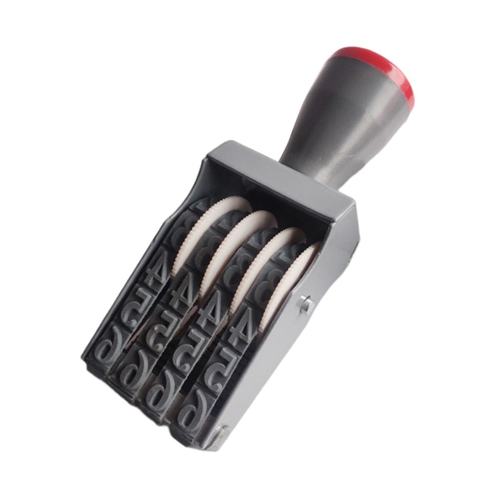 Numbering Stamp Number Stamp Digital 4 Bands Rolling Stamp for Date Office