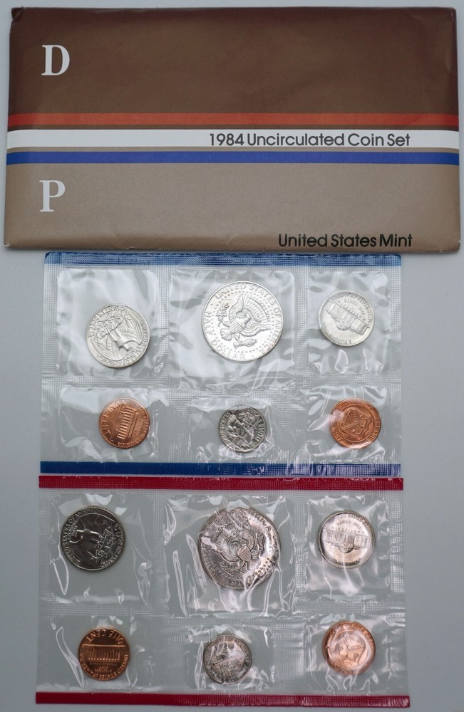 1984 - P&D Uncirculated US Mint Coin Set in OGP
