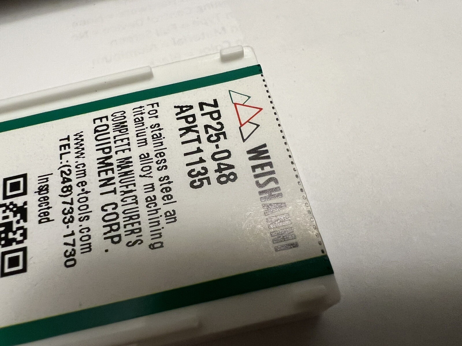 3/4” 90 degree indexable end mill 3/4x3/4x6” Extra 10 APKT1135 Inserts 506