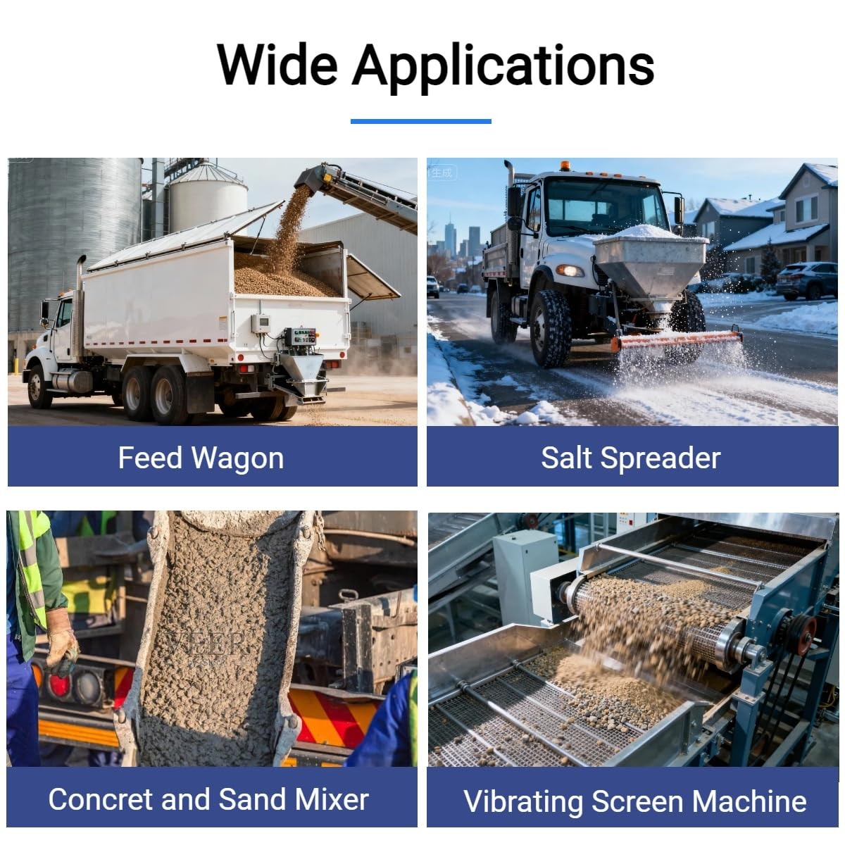 200LBS 12VDC Vibrator Vibration Motor for Salt Sand Spreader & Concrete Mixer, H