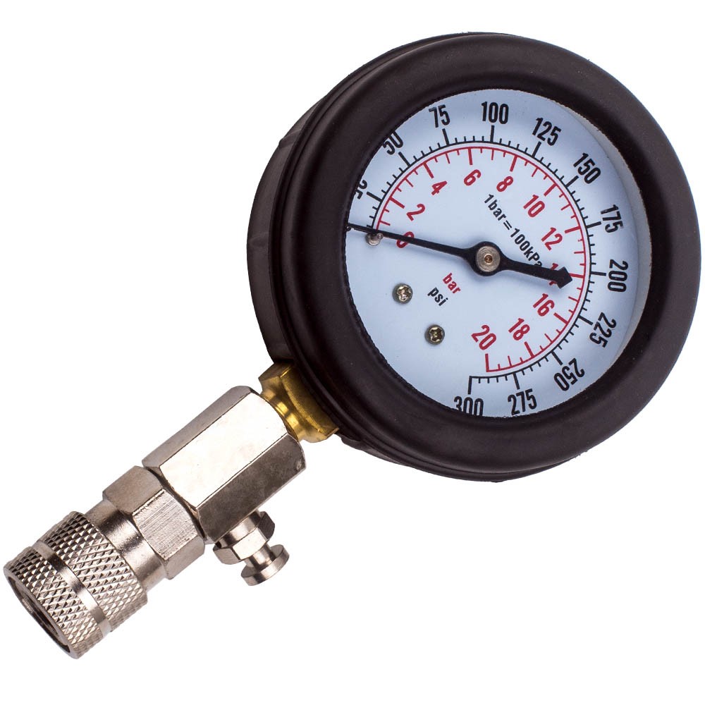 Gas Engine Cylinder Compression Pressure Tester Gauge Adapter Tool Set Kits