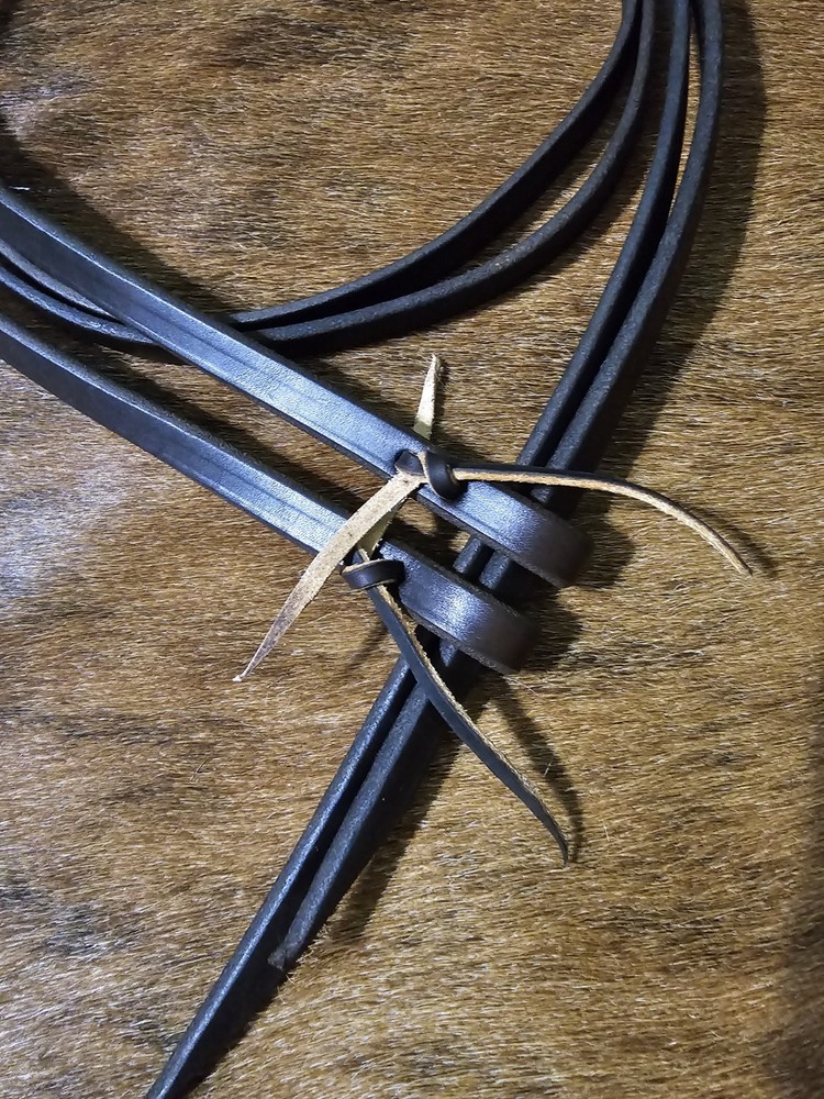 Dark Leather Split Reins
