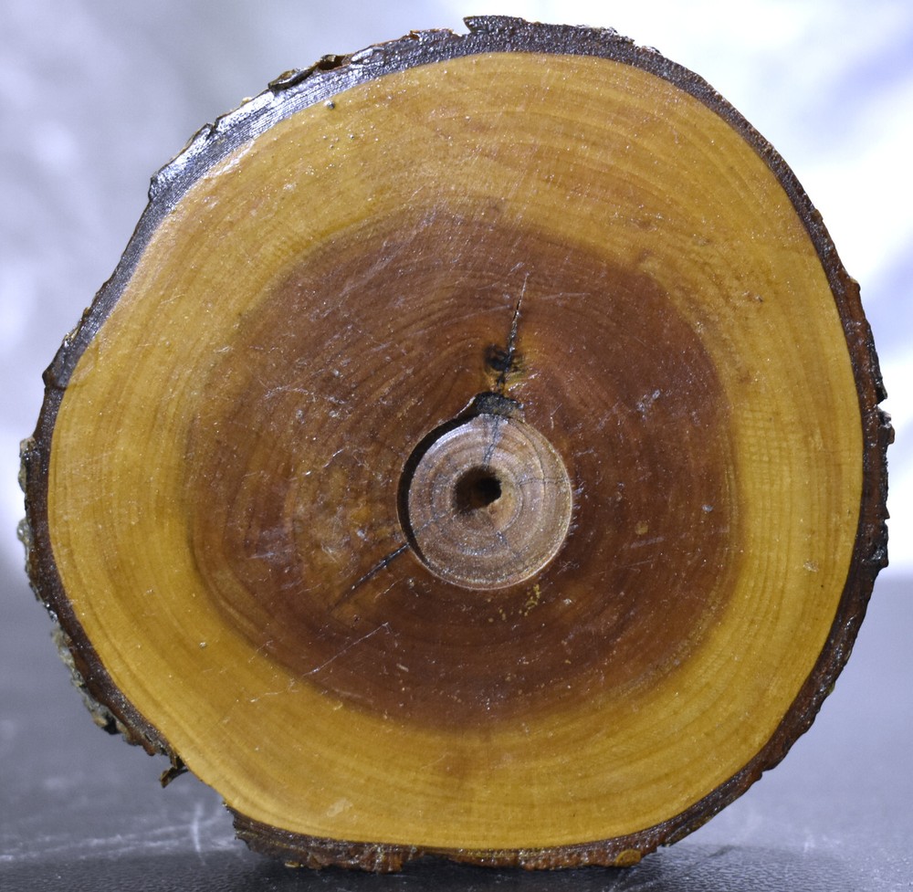 Rustic Wood Slab Sphere Stand 3.9"/95 Grams