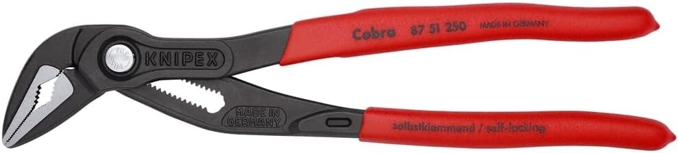 Knipex Tools 87 51 250 Extra Slim Pump Pliers 10" Cobra ES Made in Germany NEW