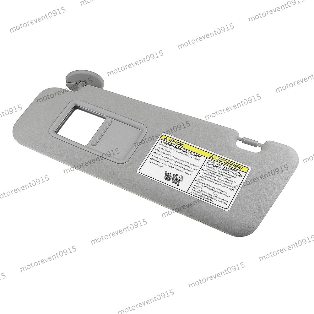 Left Gray Sun Visor Sunvisor For 2008-11 2012 13 Highlander W/ Light MO