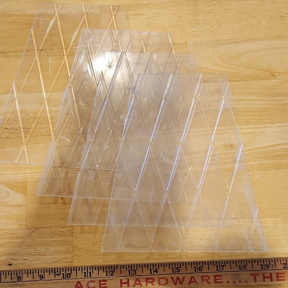 Clear Plastic Quilt Templates Set with Diamond and Star Pattern, Various Sizes