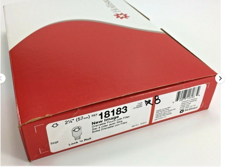 8 Hollister 18183 Drainable Ostomy Pouches 2-1/4" Flange USA Exp. 2029