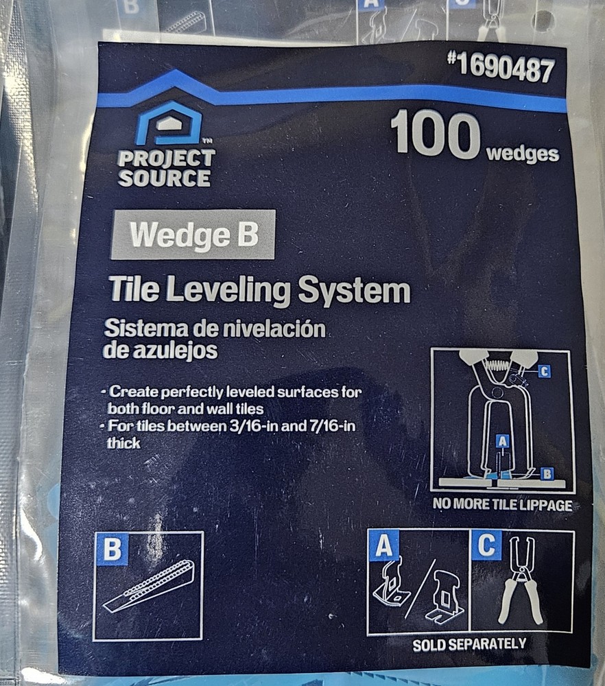 Lot 6 Project Source Wedge B Tile Leveling System Clips 600 Pcs 1690487