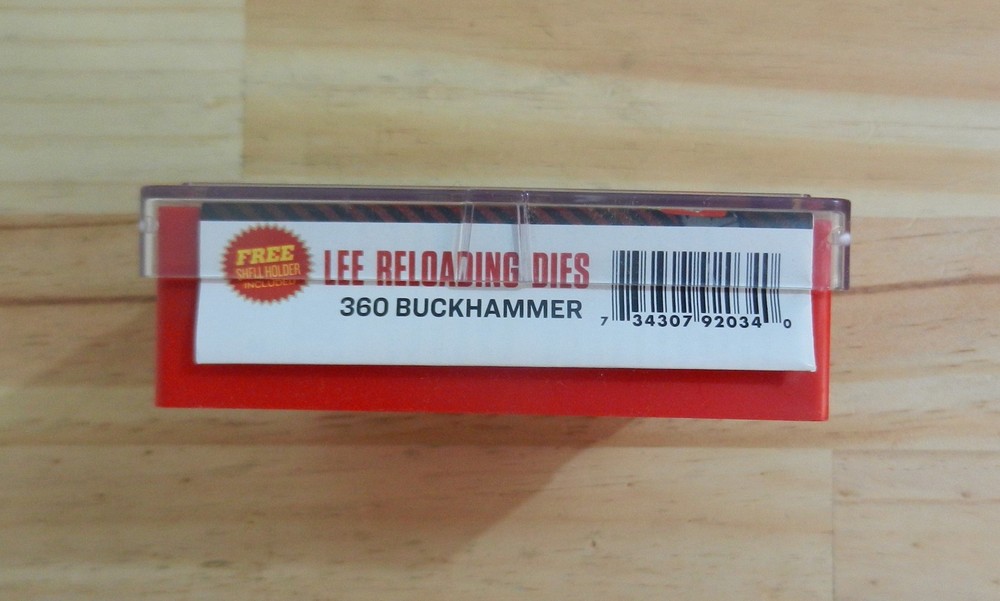 Lee Reloading 3 Die Set;  360 Buckhammer w/Shell Holder;  92034