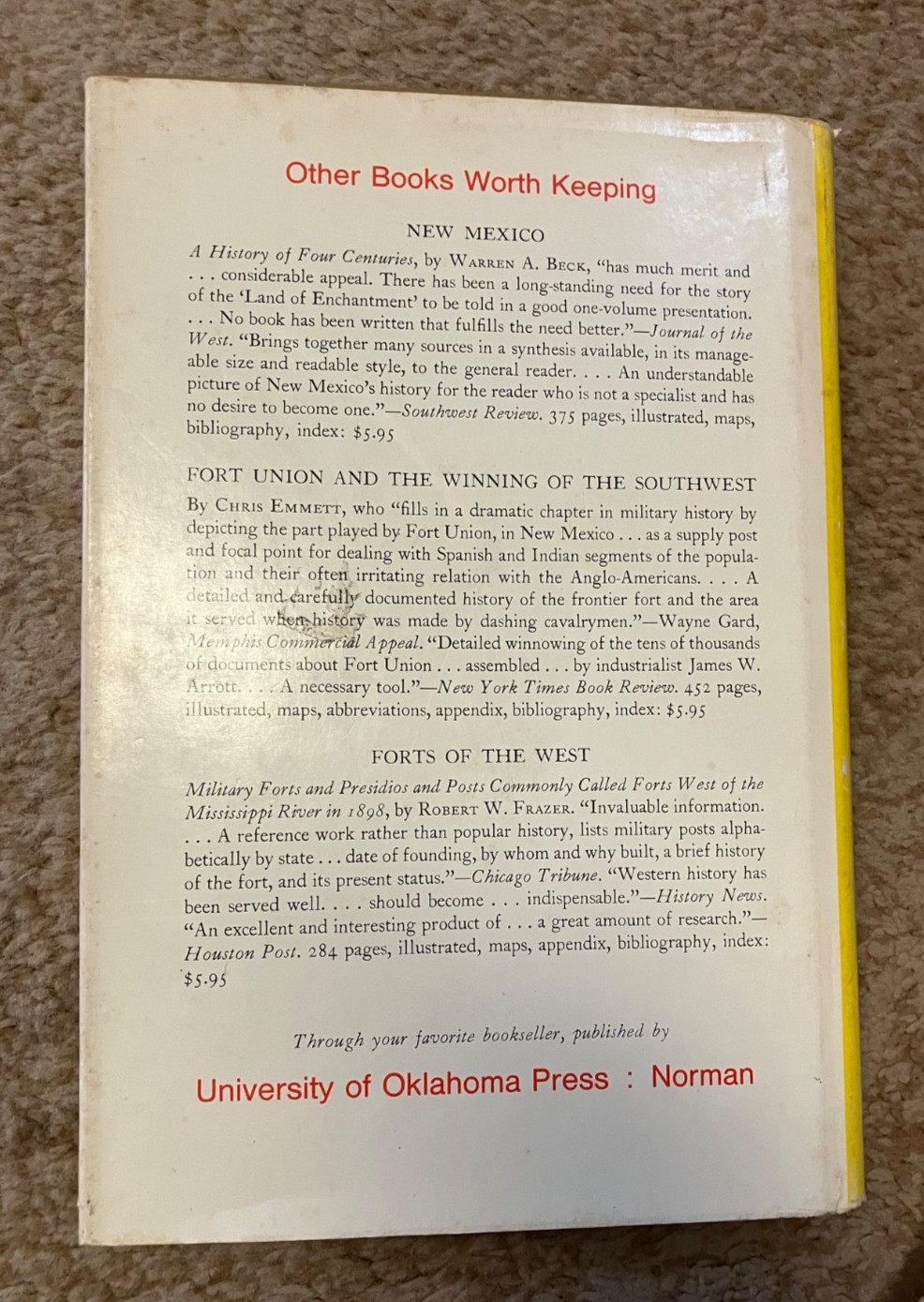 Great history book! New Mexico in 1850-A Military View; Signed 1968 1st edition!