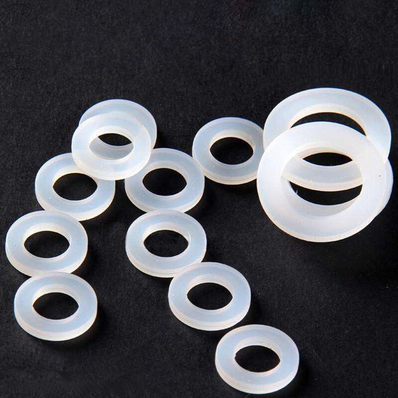 White Silicone Rubber Washer Seal Gaskets Flat O Ring High Temp Pad 3mm Thick