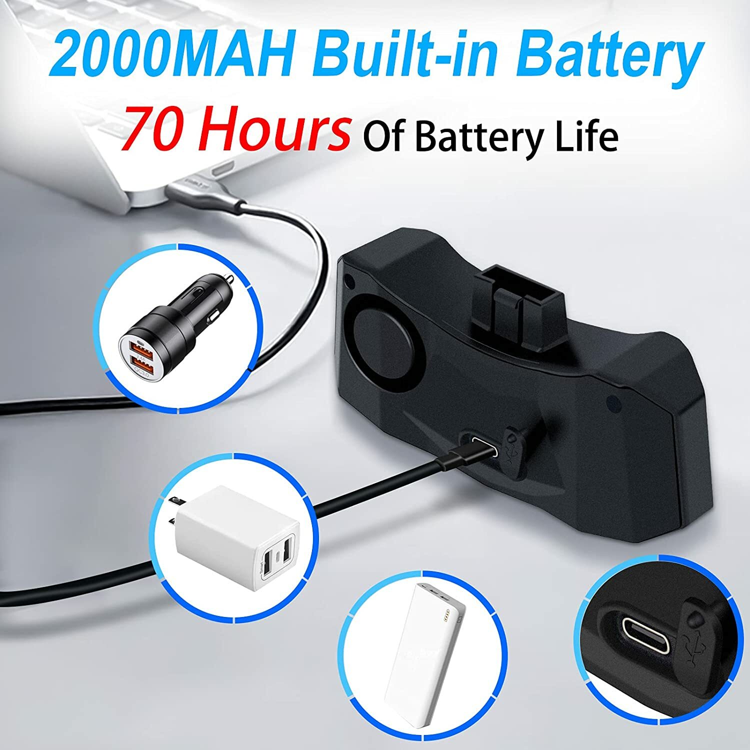 Wireless Bicycle Anti-Theft Alarm Vibration LED Bike Tail Lights USB with Remote