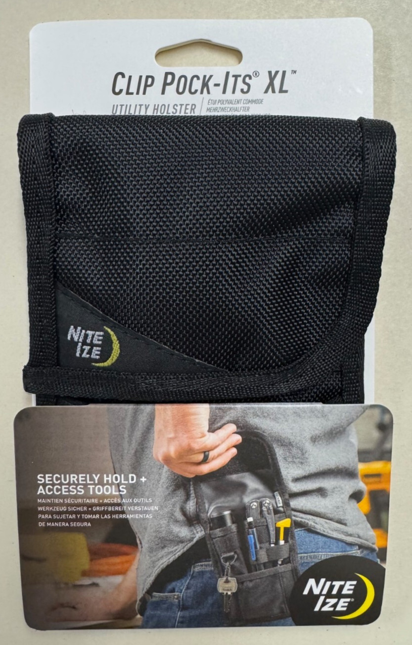 NEW Nite Ize Clip Pock-Its XL Utility Holster Holds Flashlight Multi-Tool Sheath