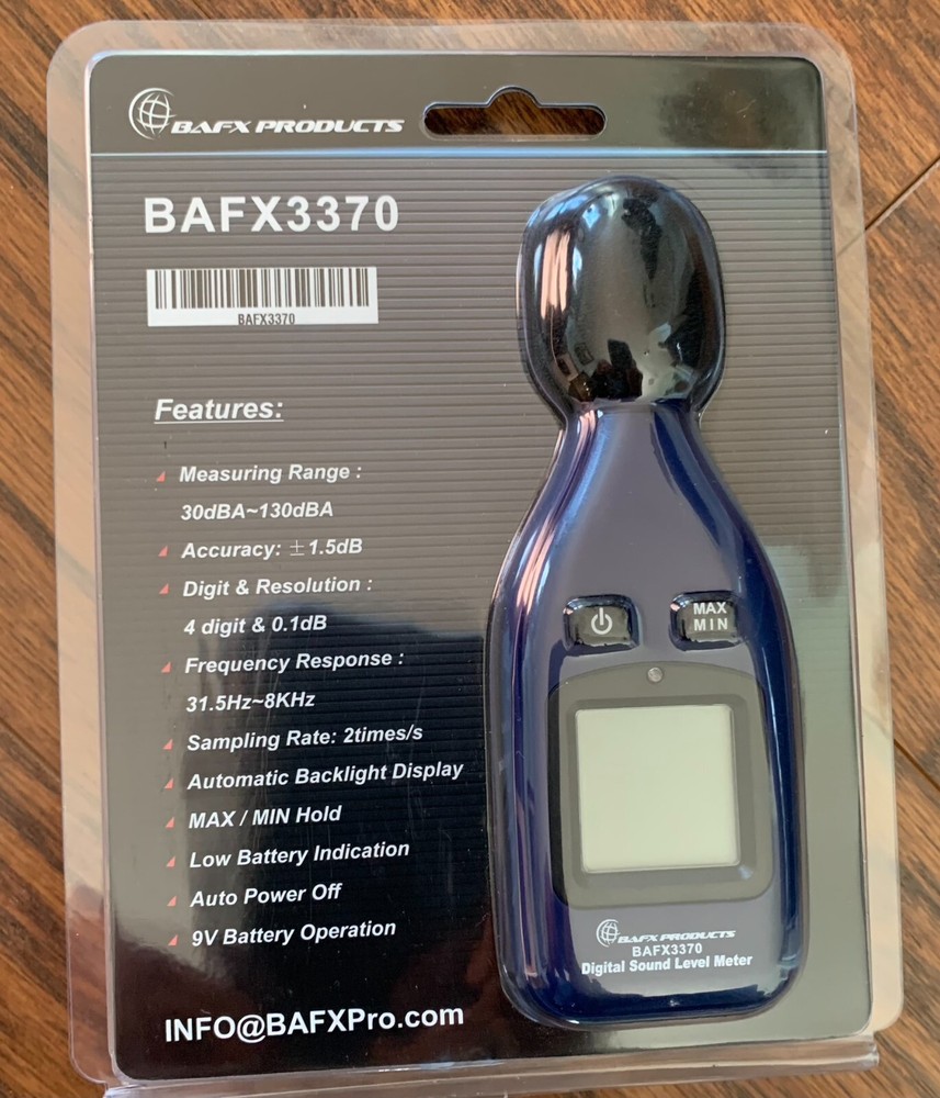 BAFX Products - Decibel Meter / Sound Pressure Level Reader (SPL)
