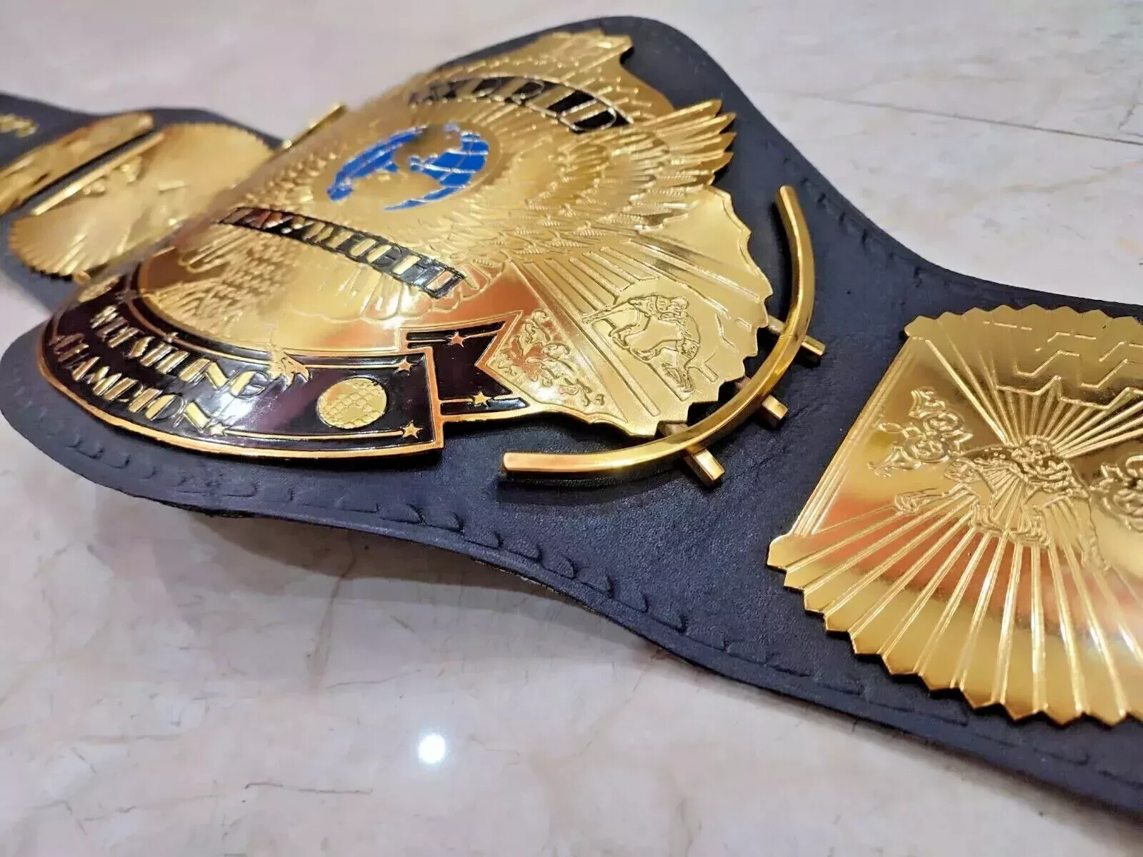 Winged Eagle Championship Wrestling Replica Title Belt Brass 2mm Adult size