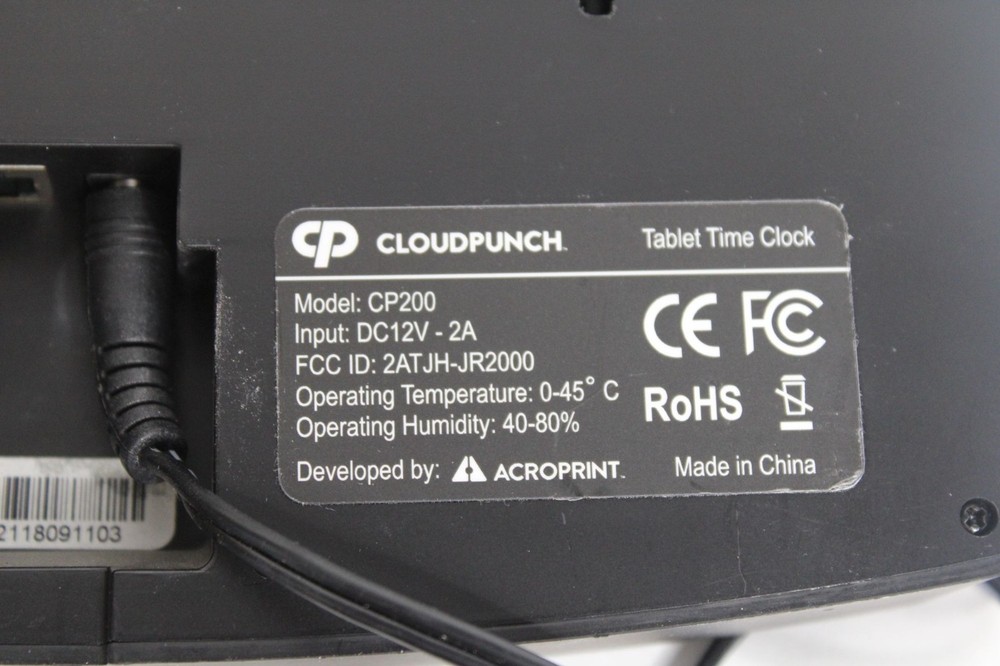 Time Clock Acroprint Cloudpunch CP200 Tested & Working