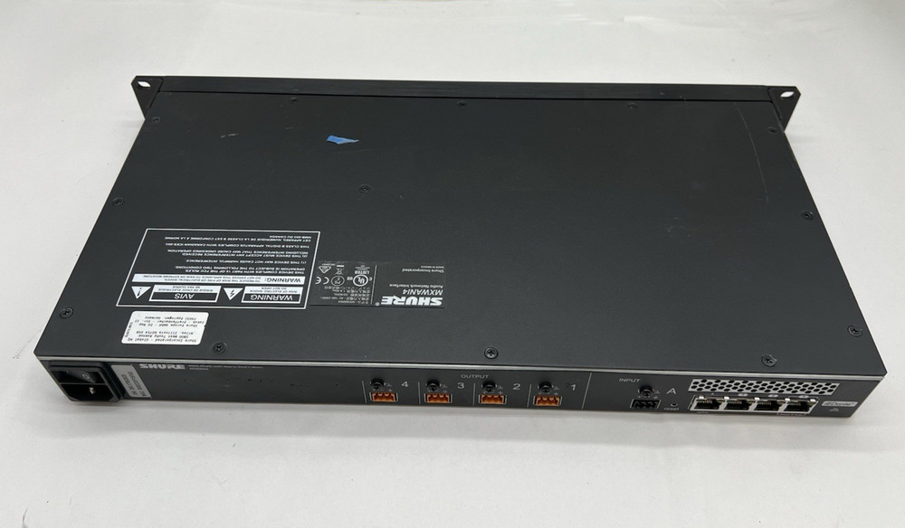 Shure MXWANI4 4 Channel Audio Network Interface for Microflex Wireless