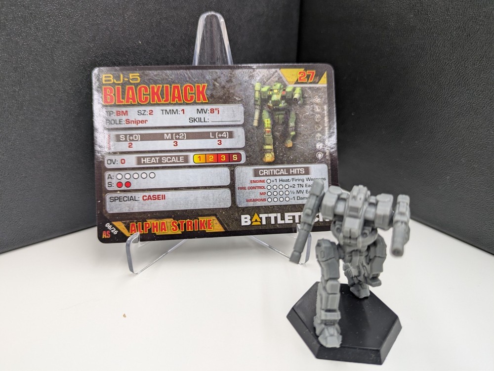Battletech Blackjack Medium Mech & Card Catalyst Games CGL