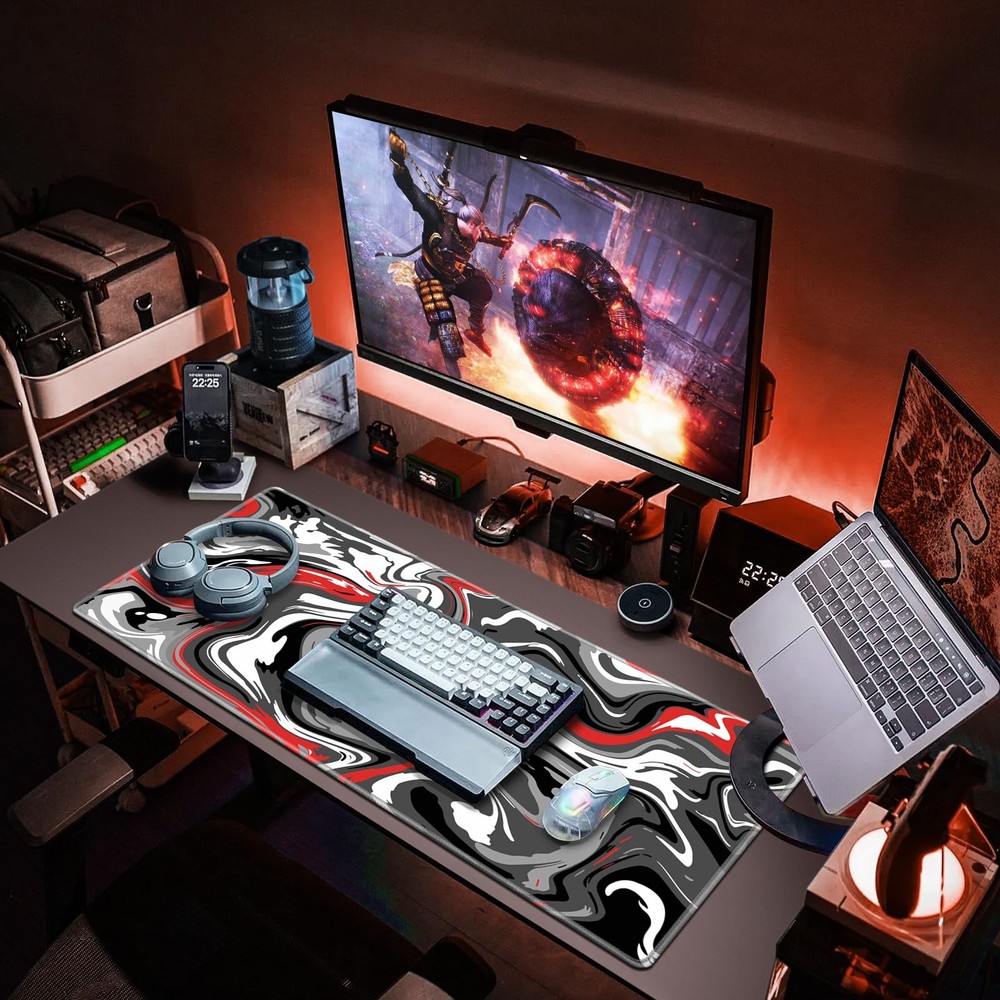 Gaming Mouse Pad, Fluid Pattern Mouse Pad 35.4x15.7inch Large Extended Comput...