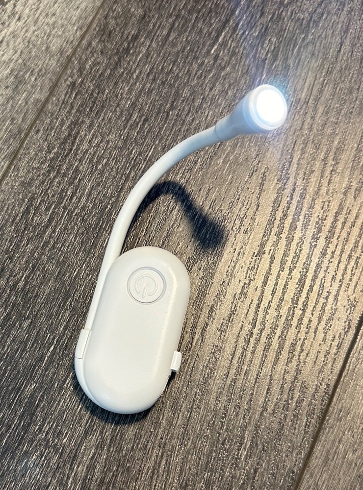 Mini Clip Light White LED USB Flexible Adjustable Pocket Sized Book Reading