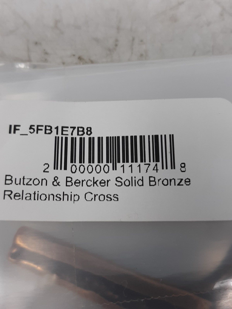 Butzon & Bercker Solid Bronze Relationship Cross